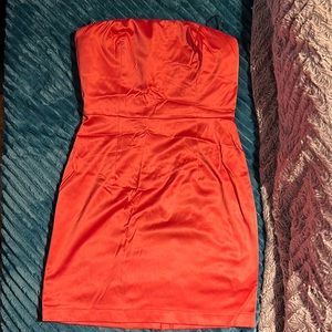 Pink strapless dress size large